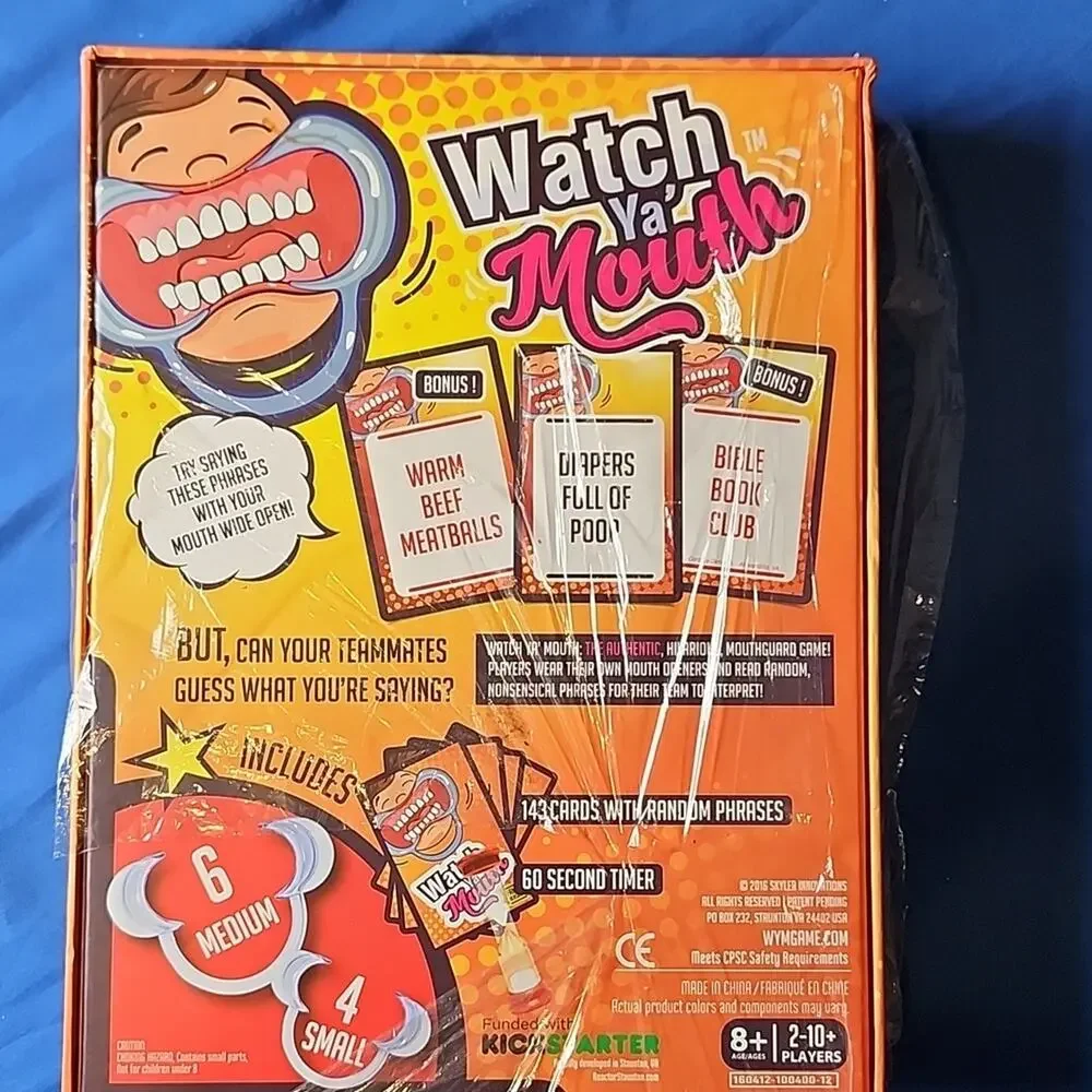 Watch Ya’ Mouth Party Game • NIB • 2016 Kickstarter Edition • Sealed • 10 Guards